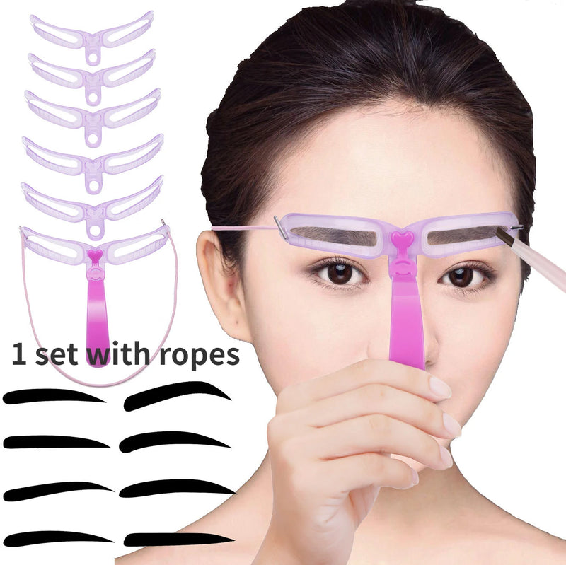 Reusable Eyebrow Shaper Brow Stamp Template Eyebrows Shape Set Eyebrow Stencil Eye Brow Women Make Up Tools Accessories 3 Styles