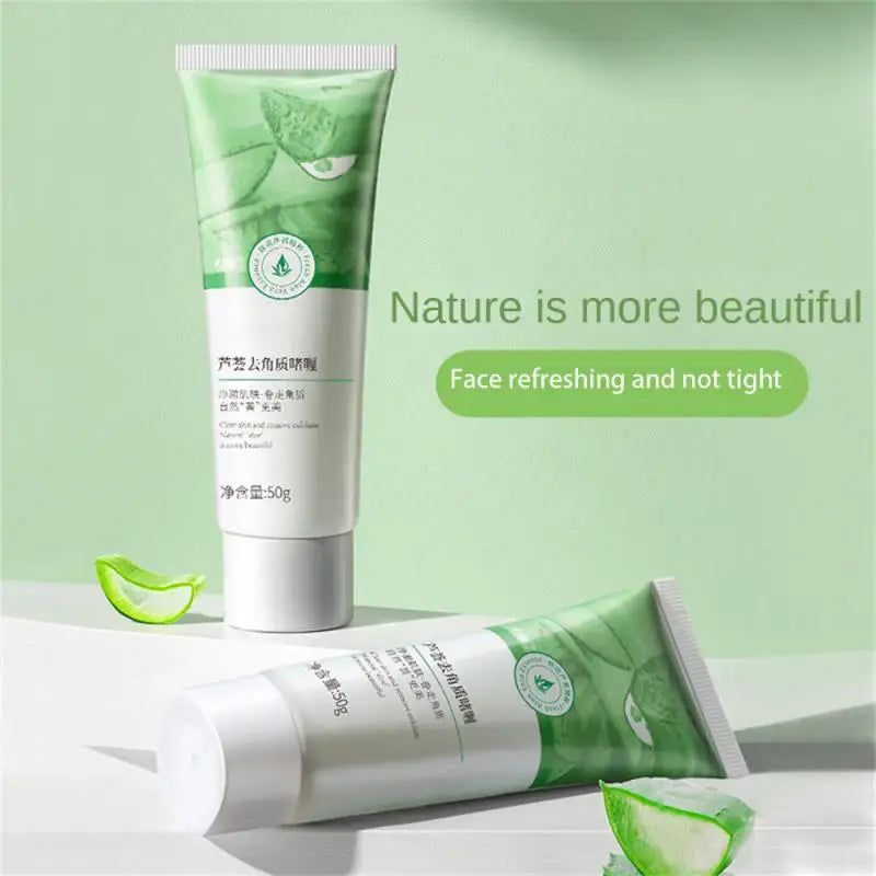 30/50g Aloe Vera Exfoliating Gel Moisturizing Aloe Extract Facial Cleansing Body Scrub Gel Purify Pores Smooth Tender Skin Care