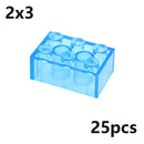 MOC Transparent Thick Building Blocks 1x1 1x2 2x2 2x4 Dots Clear Brick Figures Educational Creative Toy for Kid Compatible Brand