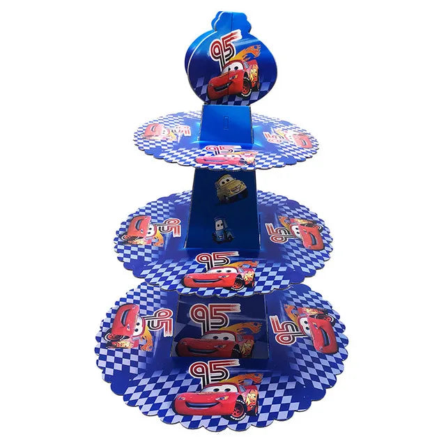 Disney Cars Birthday Party Decorations Lightning Mcqueen Disposable Tableware Set Cups Plates Balloon for Race Party Baby Shower