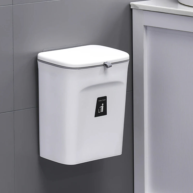 【Lifeideas】Door Hanging Trash Can Kitchen Bathroom Toilet Waste Storage with Inner Barrel Wall Mounted Garbage Rubbish Bin