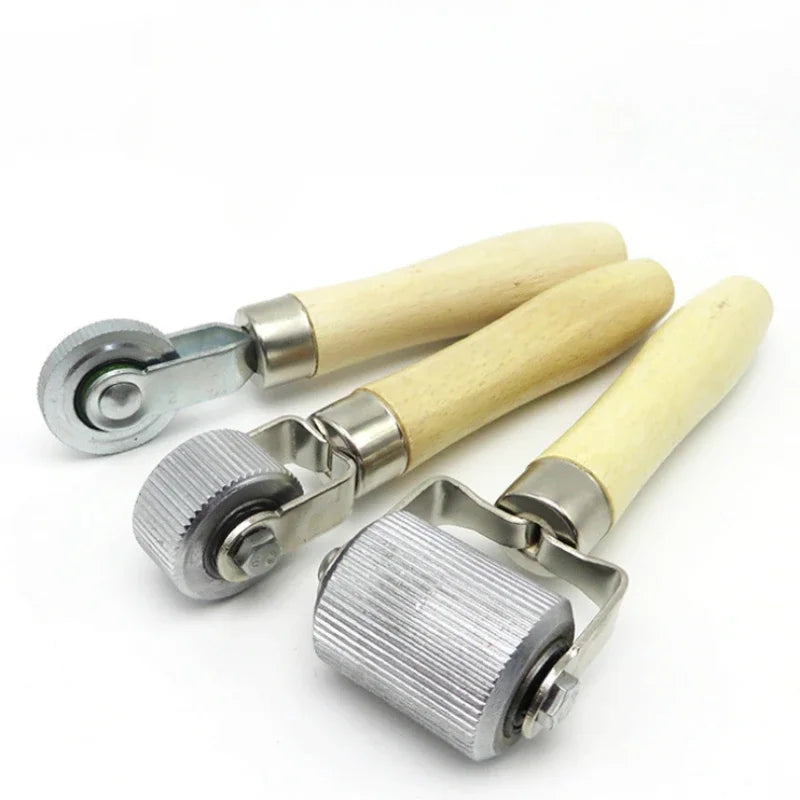 Car Audio Sound Deadening Application Roller Tool for Auto Noise Wheel Hand Pressure Roller Metal Wooden Handle