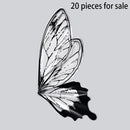 20Pcs Butterfly Wing Shaped Flower Wrapping Paper Creative Diy Crafts Flowers Packaging Paper Wedding Birthday Party Supplies