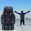 80L Hiking Backpack 600D Oxford Cloth Mountaineering Backpack Multiple Pockets Mountain Climbing Rucksack for Outdoor Sports