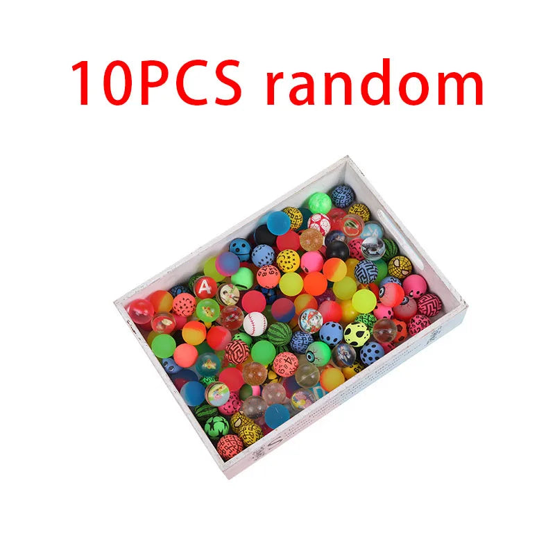 10/20PCS Elastic Ball Children's Indoor and Outdoor Fun Toys Elastic Ball Rubber Elastic Ball Jumping Ball Rubber Solid Ball