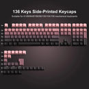 Gradient Purple Double Shot PBT Keycaps Cherry/OEM Profile 136 Keys Side Printed Keycaps for Gateron Cherry MX Switches Keyboard