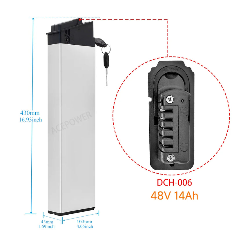 For Bezior X500/X500 pro/X1500/X1000/M26/XF200/X PLUS Folding Electric Bike 48V 52V Battery for Bezior ebike