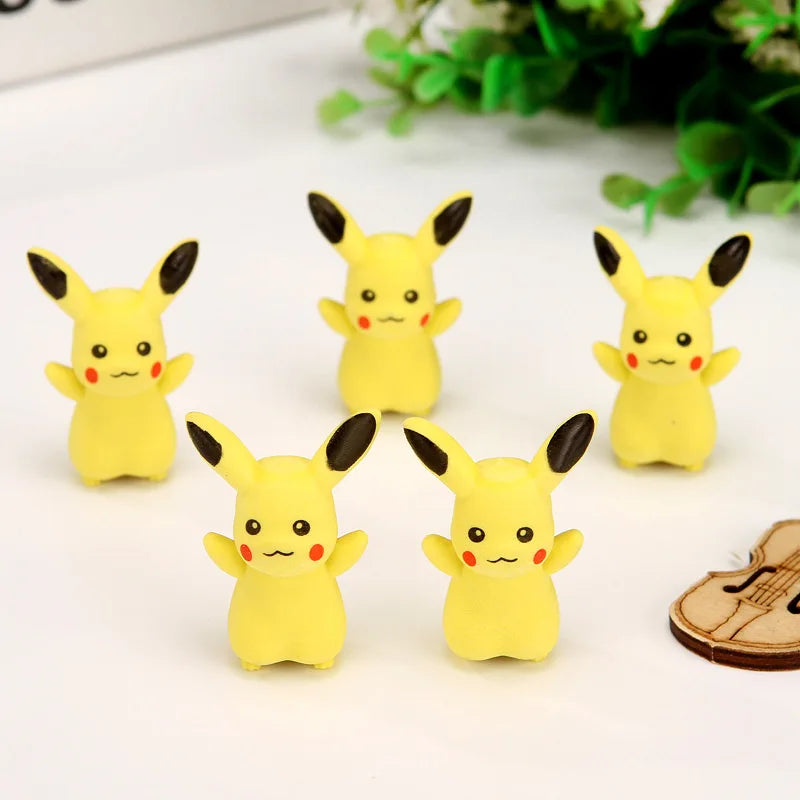 1/5/10Pcs/Set Kawaii Anime Pokemon Pikachu Eraser Cartoon Cute Pencil Rubber Creative Stationery School Office Supplies