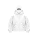Trendy Double Hat Hoodies Unique Design Balaclava Hooded Sweatshirt Women Men Autumn Winter Warm Unisex Loose Y2K Zipper Hoodie