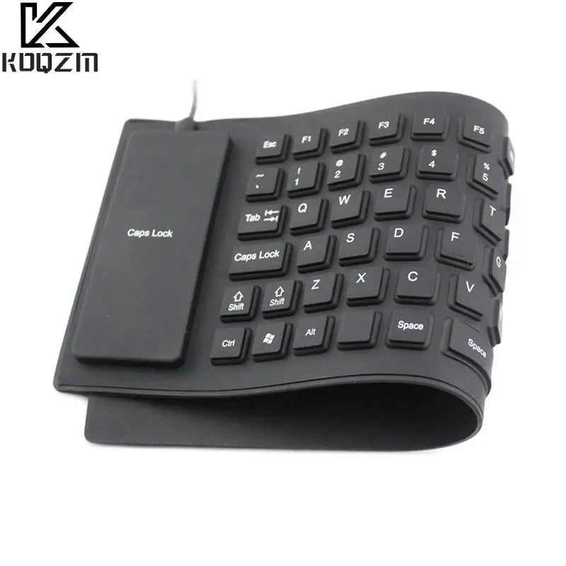 85 Keys Portable Mini USB Keyboard Flexible Waterproof Soft Silicone Gaming Keyboard Tablet Foldable Computer Keyboard Laptop