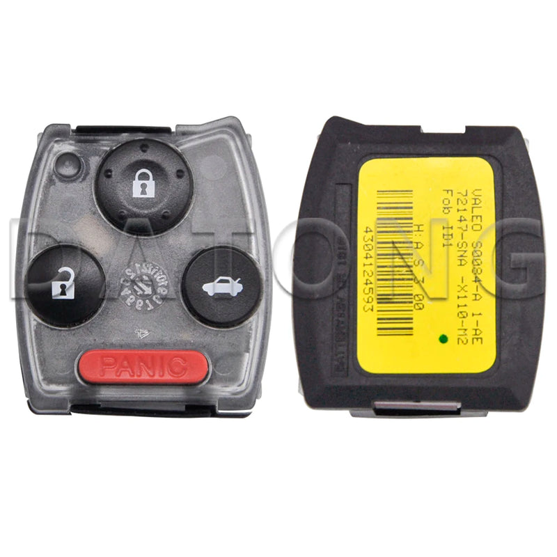 Datong World Car Remote Control Key For Honda Civic CRV HRV City ID46 PCF7961 S0084-A 313.8MHz S0087-A 433.9MHz Original Parts