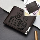 Personalized Photo Gift for for Father's Day Men Engraved Wallets Custom Picture Card Holder Gift for Dad Him