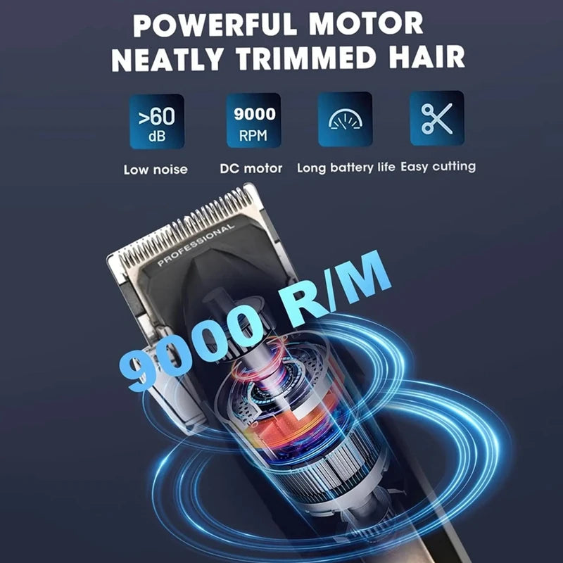 Original VGR Professional Hair Clipper For Men Rechargeable Hair Trimmer 9000RPM motor Electric Beard Haircut Barber Machine 8W