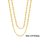 ORSA JEWELS 6mm 9mm 12mm Sizes Paperclip Link Chain Necklace 925 Sterling Silver 14k Gold Chain Man Woman Necklaces as Gift SC39