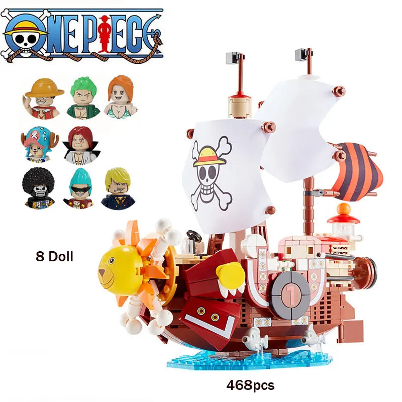 New One Piece Luffy Sorona Misanji Anime Action Model Puppet Assembled Building Block Toy Children's Birthday Christmas Gift