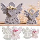 3D Love Angel Flower Arrangement Silicone Mold DIY Valentine's Day Wedding Party Decor Making Molds Plaster Resin Candle Crafts