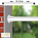 Curtain Rods Adjustable Drapery Rods Shower Curtain Rods No Drilling Non-Slip Telescopic Rod 70-360cm Optional