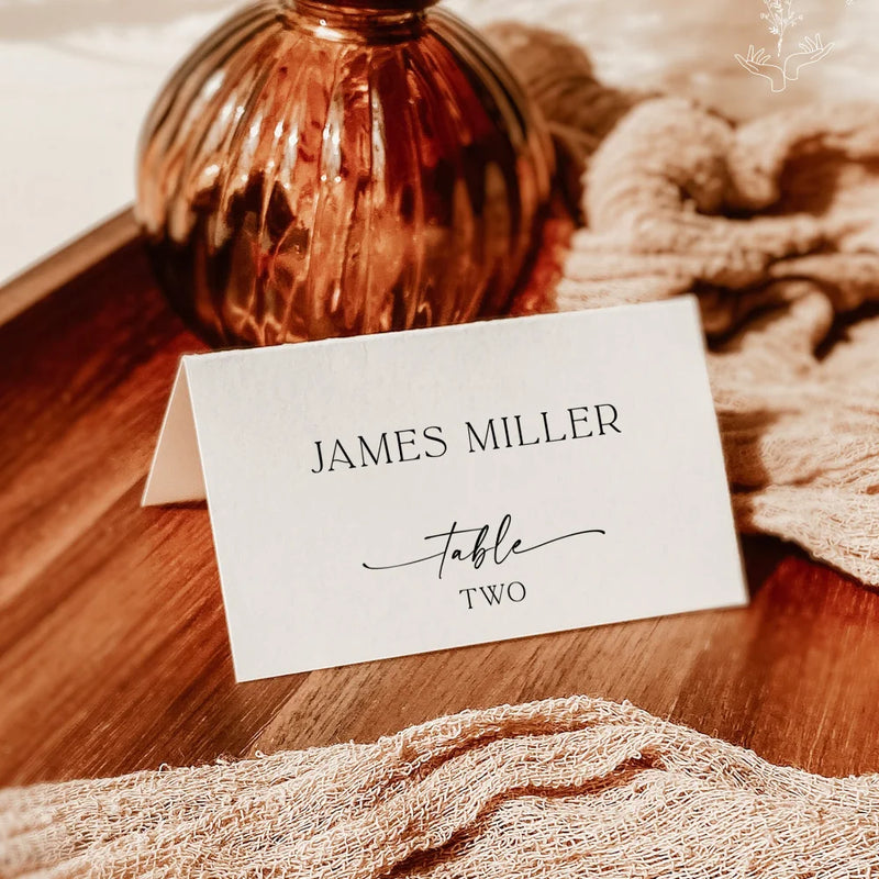 Personalized Wedding Place Cards With Guest Table Name Seat Cards Wedding Invitations Modern Minimalist Cards Party Decor