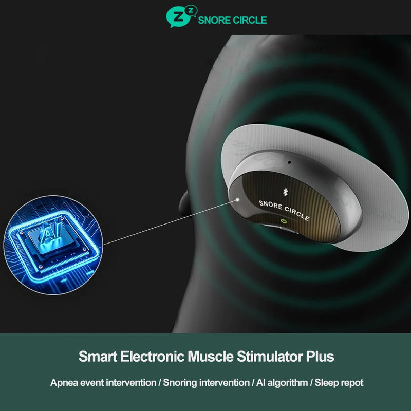 New Smart Anti Snoring Magnetic Patch Snore Stopper AI Electric Throat Muscle Stimulator Massager No Snoring Sleepping Aids Gift