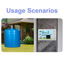 Solar Powered Wireless Ultrasonic Water Level Indicator Gauge Temperature Clock Gauge W/ Alarm Ultrasonic Water Tank Level Meter