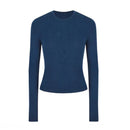 Women Casual Long Sleeve T-shirts Elastic Basic Autumn Solid Slim Pullovers Tee Shirt Female Streetwear Base Lady Top