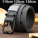 110/120/130cm Men's Belt Canvas Pin Buckle Leather Belt Outdoor Sports Belt Women's Trendy Belt With Jeans Belt For Men Women