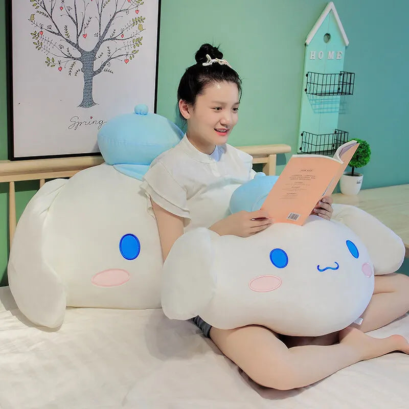 Cinnamoroll Large Size Sanrio Kawaii Plush Stuffed Toy Cartoon Big White Dog Cushion Sleep Pillow Doll Lover Girl Children Gifts