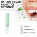 Probiotic Breath Freshener Oral Spray Natural Formula Portable Effective in Removing Bad Breath Mint Flavored Mouth Spray