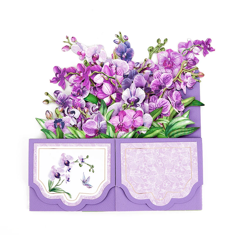 Flower Greeting Card With Envelope Surprise Gifts For Mothers Day Birthday Thanksgiving Wedding Anniversary Floral Box 3D Pop-up