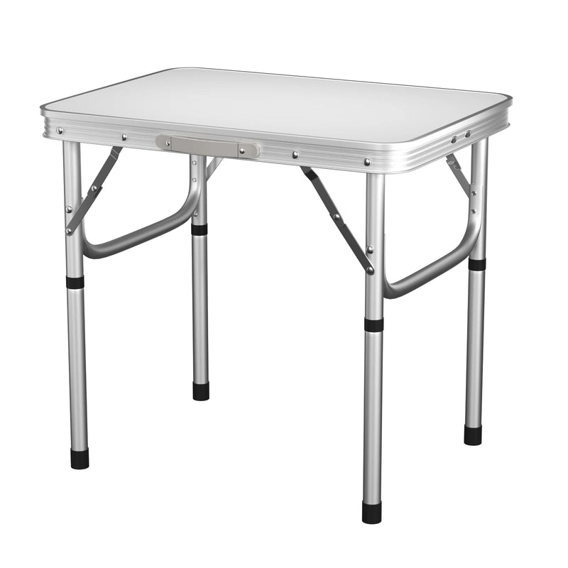 Klappbarer Campingtisch Outdoor Indoor Garten Balkon Markt Küche Arbeitstisch Verstellbar Weiß Tragbarer Picknicktisch 60x45 cm