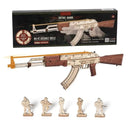 Robotime DIY 3d Wooden Puzzle Toy AK-47 Assault rifle building blocks Shooter Gifts For Children LQ901