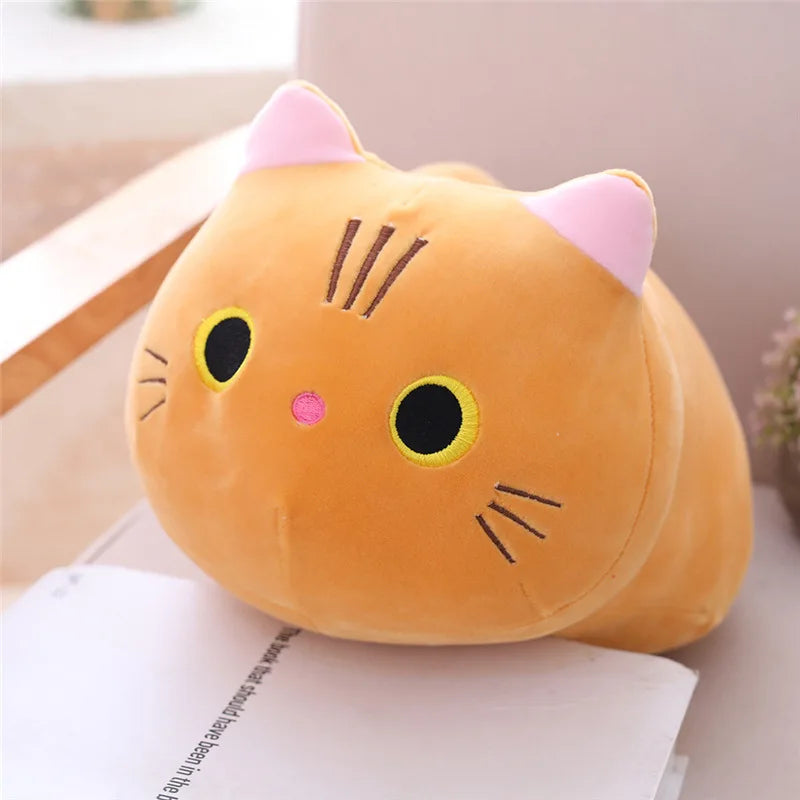 Cute Black Long Cat Plush Toy Cushion Office Nap Pillow Cushions Soft Toys Kids Doll Washable Sofa Car Cushion Home Decor