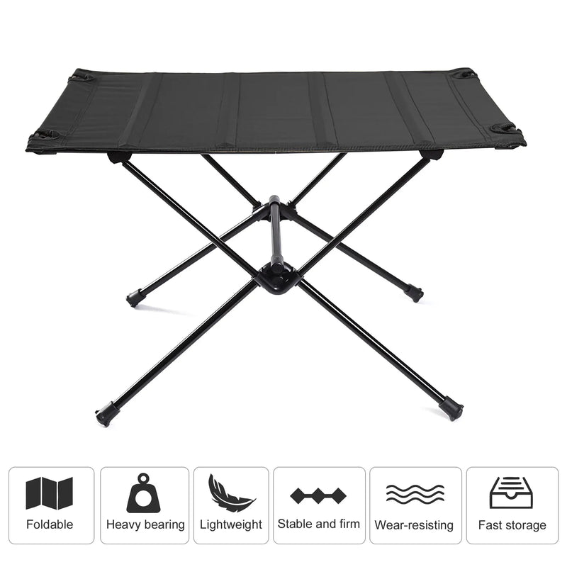 WESTTUNE Camping Folding Table Lightweight 1680D Oxford Roll-Up Table Portable Aluminum Alloy Tourist Tables for Outdoor Picnic