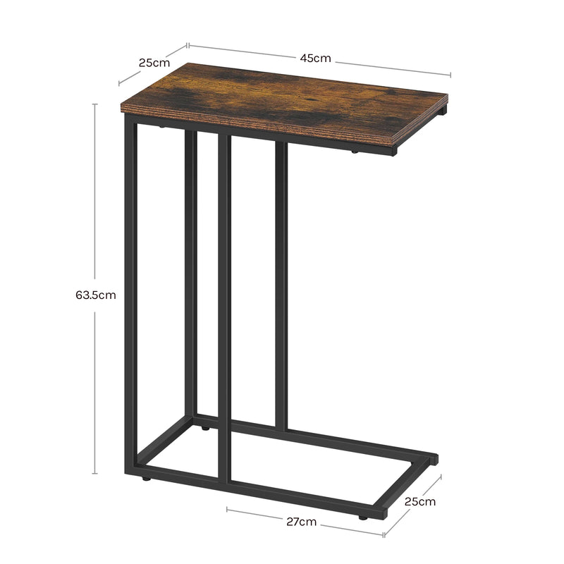 WOLTU End Table Side Table Coffee Tea Table Laptop Desk with Metal Frame Nightstand Table Bedroom Living Room Home Furniture