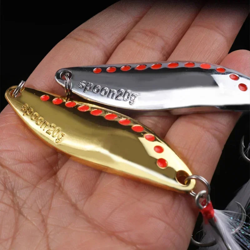 Metal Vib Leech Spinners Spoon Lures  5g7.5g 10g 15g 20g 25g 30g Artificial Bait LureFishing Tackle for Bass Pike Perch