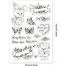 Easter Themed Silicone Clear Stamps Transparent Stamps for Birthday Valentine's Day Party Cards Making DIY Scrapbooking