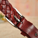 NEW Casual Knitted cowhide Belt Luxury Genuine Leather Western Style for Dress BL335