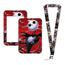 The Nightmare Before Christmas Jack Sally Lanyards Keychain Card Badge Holder ID Credit Card Pass Hang Rope Halloween Gift
