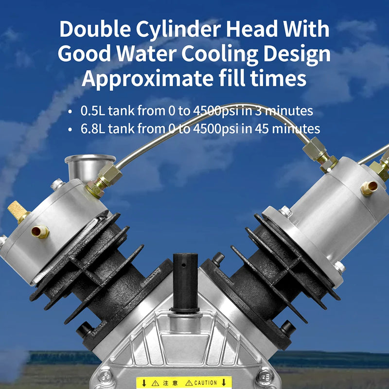 TUXING 300Bar PCP Air Compressor 4500Psi Diving Portable High Pressure Compressor for PCP Paintball Scuba 6.8L Tank TXEDM041