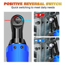Cordless Ratchet Wrench, 2 x 12V 1.5Ah Batteries, Charger, Power Tool Wrench 3/8" Sq Drive,Cordless Ratchet with 7 Sockets