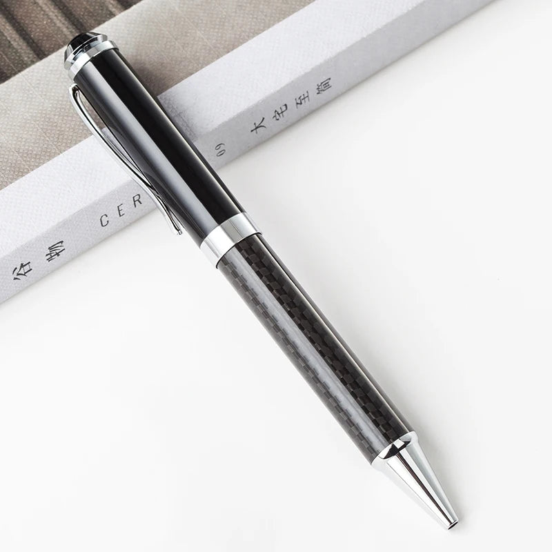 Brand Carbon Fiber Metal Roller Ballpoint Pen Business Men Signature Gift Writing Pen Buy 2 Send Giift