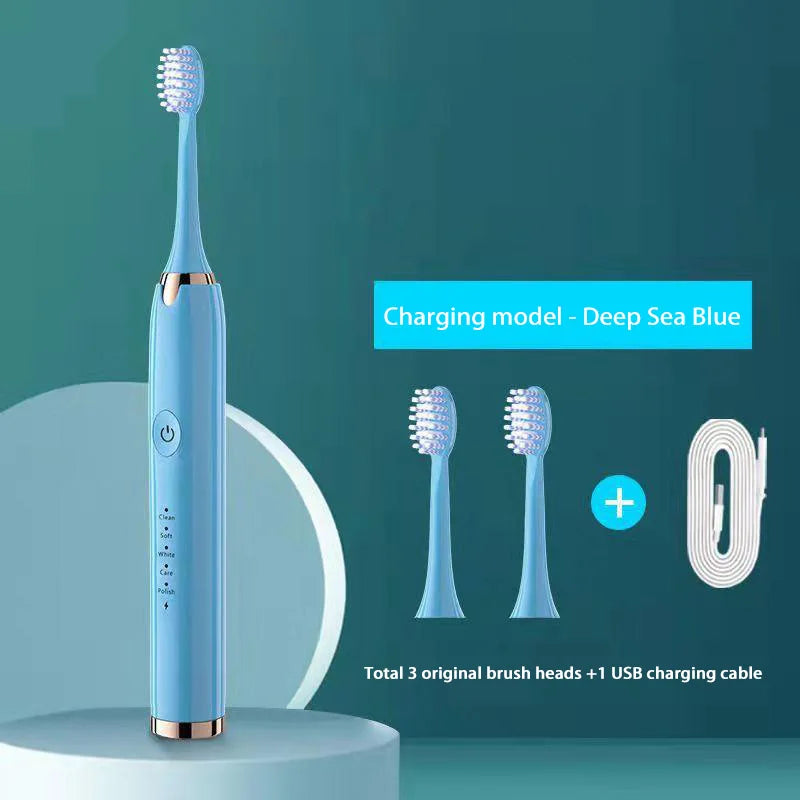 XIAOMI Electric Sonic Toothbrush USB Rechargeable Waterproof Electronic Ultrasonic Whitening Tooth Brushes Replacement Heads