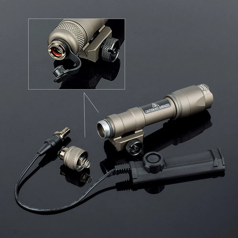 Tactical Scout Light SureFire M600 M600B M600C Dual Pressure Switch Airsoft AR15 Rifle Hunting Weapon Flashlight LED SF Gun Lamp