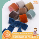1m/roll Flocking Hand Teared Velvet Ribbon DIY Cake Gift Decoration Wedding Invitation Bracelet Flower Hand Teared Velvet Ribbon
