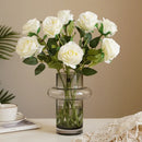 DIA 8CM Artificial Roses Valentine's Day Plastic Juana Flower Bouquet Wedding Decoration Living Room Dining Table Ornament Roses