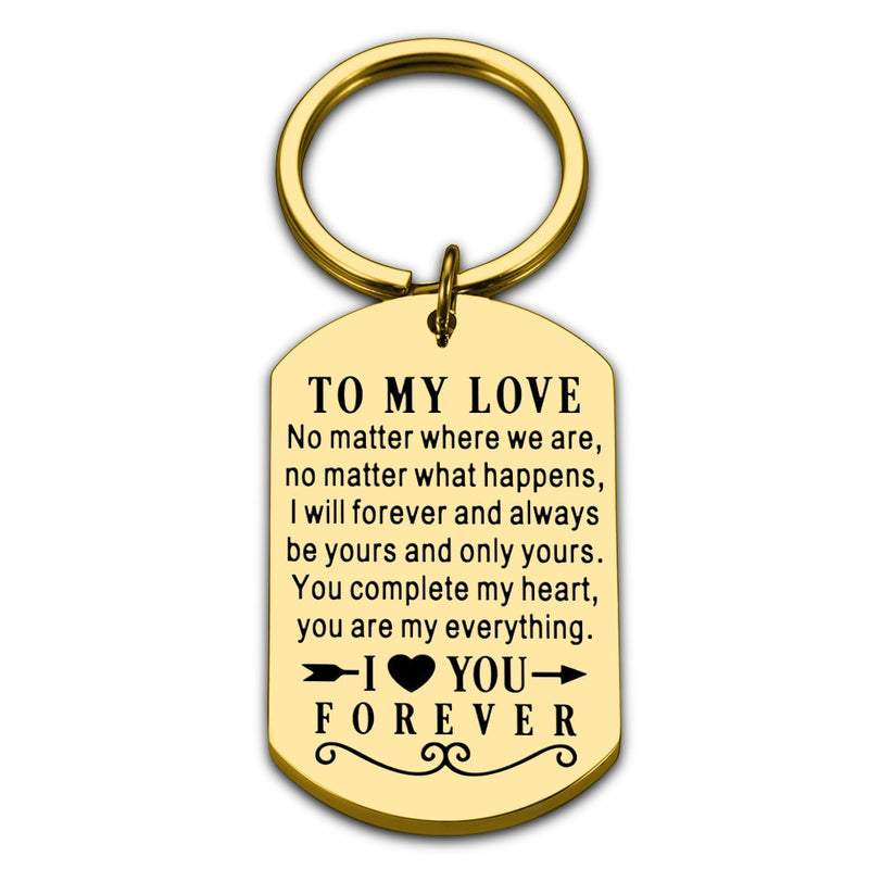 Birthday Valentine Day Keychain Gifts For Boyfriend Husband My Man I love you Couples Keyring for Man Wedding Gifts Key Chains