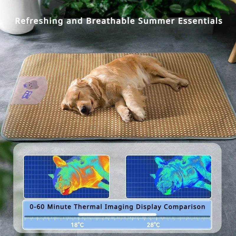 New Pet Spring Summer Cool Mat Seasonal Mat Universal Type Dog Nest Cat Supplies Breathable Moisture-proof Cool But Not Cold