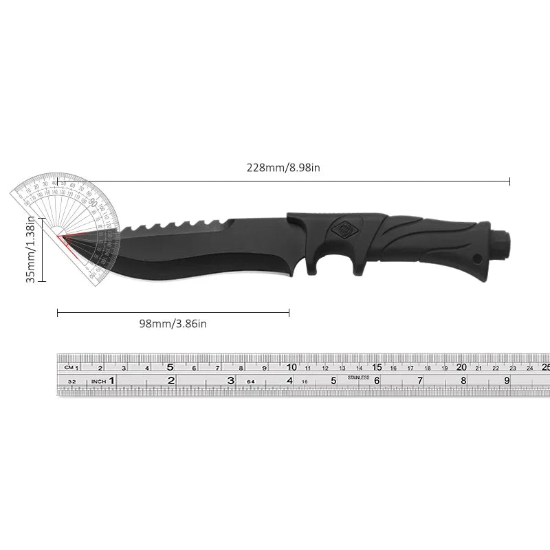 Hot sell camping knife hunting knives Fixed blade straight knife fixed blade tactical knife bowie knife with sheath full tang