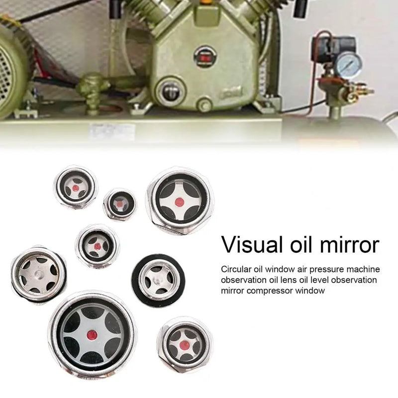 M22 M24 M26 M30 Oil Level Gauge Male Aluminum Alloy Oil Level Sights Glass Window Hex air compressor oil level sight glass