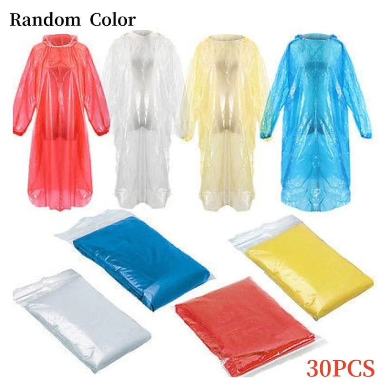 5-50pcs Disposable Waterproof Raincoat Outdoor Hiking Mountain Travel Emergency Transparent Portable Adult Poncho Rain